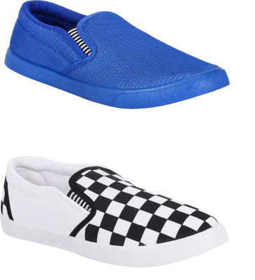

Wwodcell Slip On Sneakers For Men(Multicolor, Blue