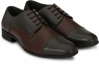 

Andrew Scott Brown Synthetic Leather Formal Lace Up For Men(Brown