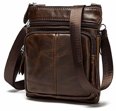 

Generic Men & Women Casual Brown Leatherette Shoulder Bag