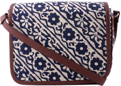 

TJORI Women Casual Blue Canvas Shoulder Bag