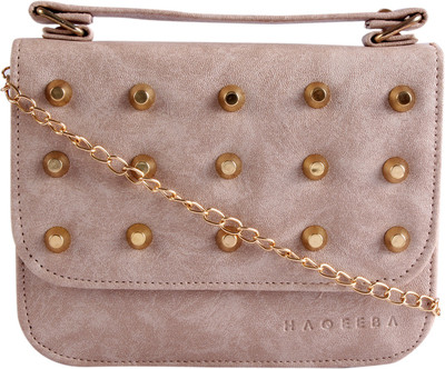 

Haqeeba Women Casual White Leatherette Sling Bag