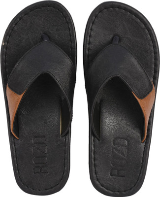 

Rozo V-Shaped Slippers, Black