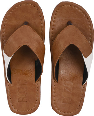 

Rozo V-Shaped Slippers, Tan