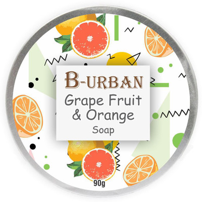 

SALVIA B-URBAN Grape Fruit And Orange Soap Paraben Free Moisturizing Soap Made Of All Natural And Organic Ingredients Best For Sensitive Skin Care(90 g)