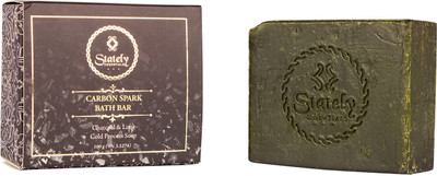 

Stately Essentials CARBON SPARK BATH BAR (CHARCOAL & LIME NATURAL SOAP)(100 g)