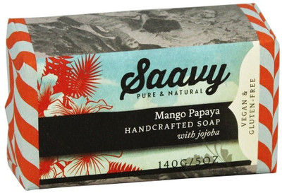

Saavy Naturals Mango Papaya Handcrafted Bar Soap(140 g)