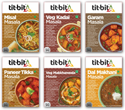 Tit-Bit Indian Miracle Masala Mix Combo - Pack of 6(6 x 50 g)