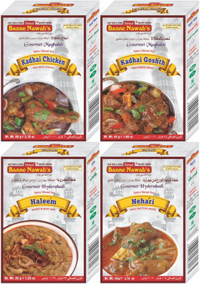 

Ustad Banne Nawab's KADHAI ( CHICKEN & GOSTH ) & HALEEM & NEHARI - 4 PACK(4 x 61.25 g)