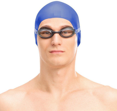 

QUINERGYS ® Ultra Blue - Swimming Cap, Silicone Swimming Cap,Anti-allergy - High Elasticity - Durable,Does Not Pull Hair Swimming Cap(Blue, Pack of 1)