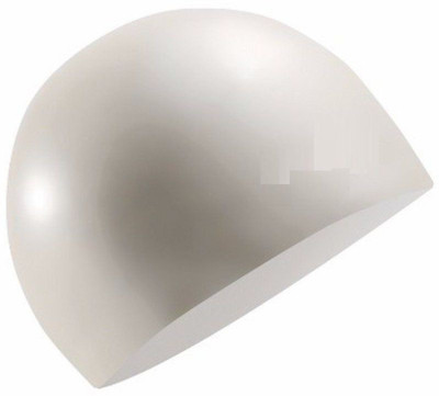 

QUINERGYS ® Ocean White - Wrinkle Free Silicone Cap Swimming Cap(White, Pack of 1)