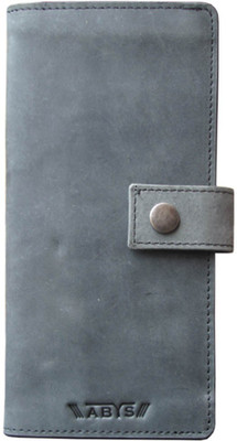 

ABYS Men Grey Genuine Leather Card Holder(10 Card Slots)