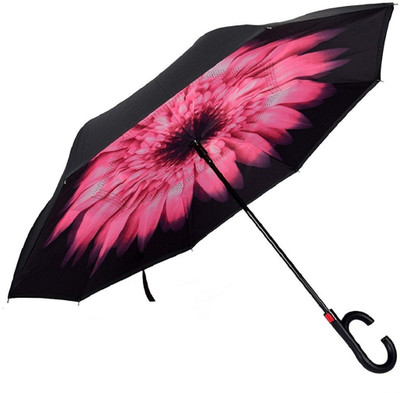 

Majik Double Layer Inverted Reversible No Drip Umbrella With C Shape Handle Umbrella(Multicolor)
