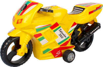 

DealBindaas Pull Back Splendor 360 Bike | No Battery No Remote|Miniature Scaled Models- Yellow Colour(Yellow)