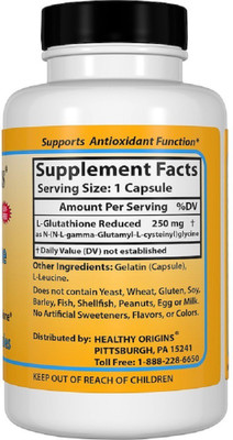 

HEALTHY ORIGINS Healthy Origins, Setria, L-Glutathione Reduced, 250 mg,(150 No)