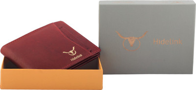 

Hidelink Men Brown Genuine Leather Wallet(9 Card Slots), Cherry brown