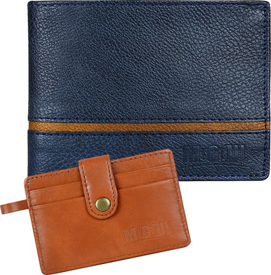 

Mogoul Men Blue, Tan Genuine Leather Wallet(7 Card Slots), Bluetanpumcw201805