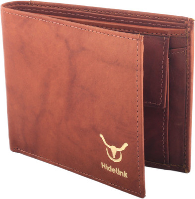 

Hidelink Men Casual Tan Genuine Leather Wallet(4 Card Slots)