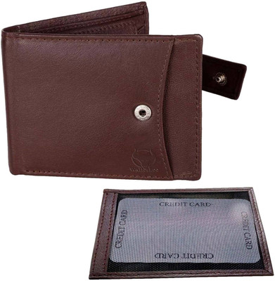 

WalletLee Men Brown Genuine Leather Wallet(8 Card Slots)