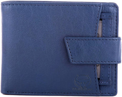 

WalletLee Men Blue Genuine Leather Wallet(8 Card Slots), Bule