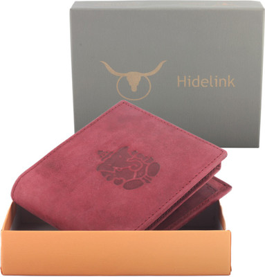 

Hidelink Men Brown Genuine Leather Wallet(7 Card Slots), Cherry brown