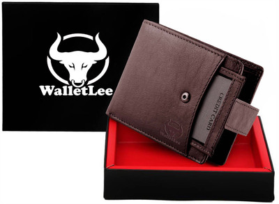 

WalletLee Men Brown Genuine Leather Wallet(8 Card Slots)