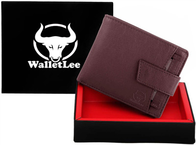 

WalletLee Men Brown Genuine Leather Wallet(8 Card Slots)