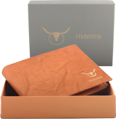 

Hidelink Men Formal Tan Genuine Leather Wallet(3 Card Slots)