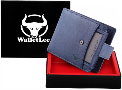 

WalletLee Men Blue Genuine Leather Wallet(8 Card Slots), Bule