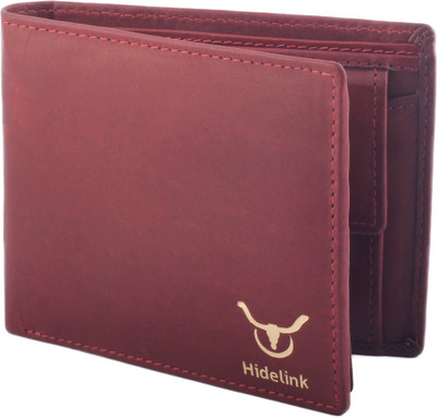 

Hidelink Men Casual Brown Genuine Leather Wallet(8 Card Slots), Cherry brown