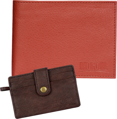 

Mogoul Men Tan, Black Genuine Leather Wallet(12 Card Slots), Tanbrwnpumcw201804