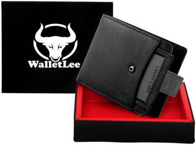 

WalletLee Men Black Genuine Leather Wallet(8 Card Slots)