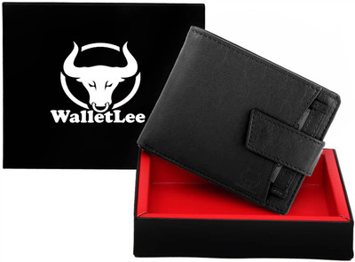 

WalletLee Men Black Genuine Leather Wallet(8 Card Slots)