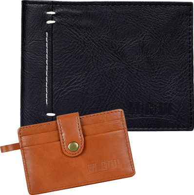 

Mogoul Men Black, Tan Genuine Leather Wallet(6 Card Slots), Blktanpumcw201802