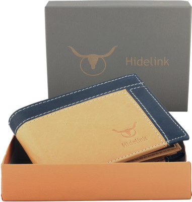 

Hidelink Men Tan Genuine Leather Wallet(7 Card Slots)