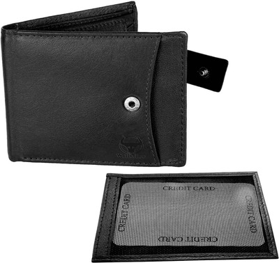 

WalletLee Men Black Genuine Leather Wallet(8 Card Slots)