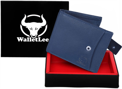 

WalletLee Men Blue Genuine Leather Wallet(8 Card Slots), Bule