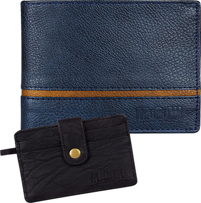 

Mogoul Men Blue, Black Genuine Leather Wallet(7 Card Slots), Multi