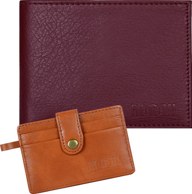 

Mogoul Men Brown, Tan Genuine Leather Wallet(5 Card Slots), Brwntanpumcw201803