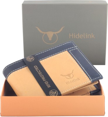 

Hidelink Men Tan Genuine Leather Wallet(7 Card Slots)