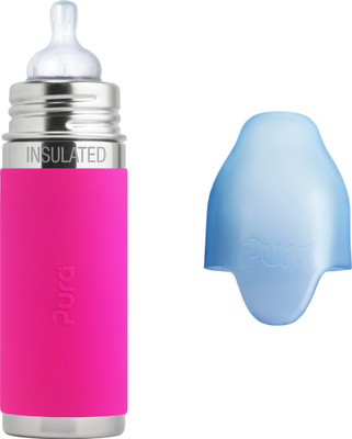 

Pura 9 oz Insulated Stainless Steel Feeding Bottle with Silicone Nipple - 150 ml(Pink)