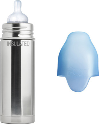 

Pura 9 oz Insulated Stainless Steel Feeding Bottle with Silicone Nipple - 260 ml(Natural)