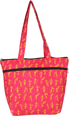 

KeKe Pink tribal block Shoulder Bag(Pink, 3 L)