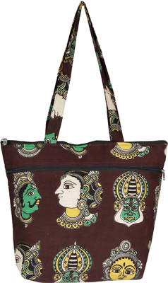 

KeKe Kalamkari Kathakali Face Shoulder Bag(Brown, 3 L)