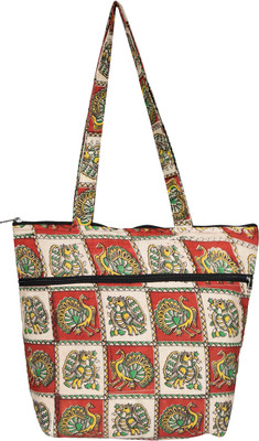 

KeKe Kalamkari birds pathwork Shoulder Bag(Multicolor, 3 L)
