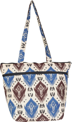 

KeKe Ikat Print Blue and Brown Shoulder Bag(Multicolor, 3 L)