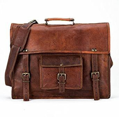 

STYLOLEATHERBAGS Leather Messenger Bag Leather Laptop Office College Bag Messenger Bag(Brown, 11 inch)