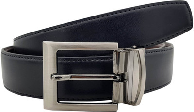 

Baluchi Men Formal Black Artificial Leather Reversible Belt