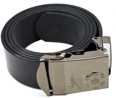 

Faynci Men Casual Black Artificial Leather Belt, Designed football fashion leather belt for boys and mens (football lover)
