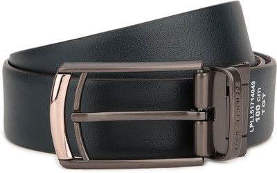 

Louis Philippe Men Formal Red Genuine Leather Belt, Brown.blue