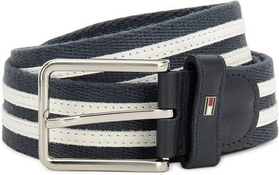 

Tommy Hilfiger Men White, Blue Genuine Leather Belt, Navy+white